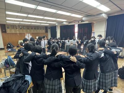 学校を出発する直前