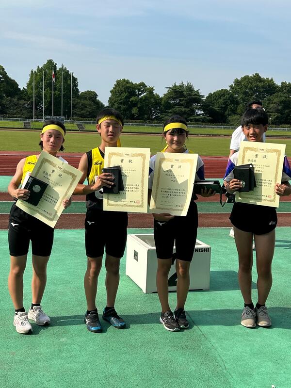 男女混合４００ｍリレー表彰式